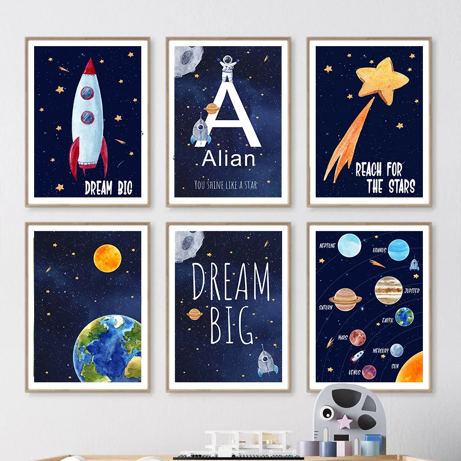 1pc Canvas painting  Custom Na - đánh giá và giá Kids Education Name